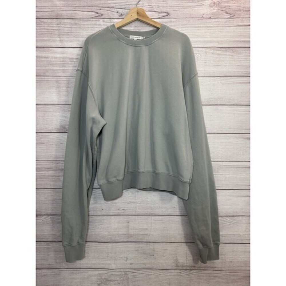 Good American Boyfriend Pullover Women's Sweatshirt Size 3 Olive